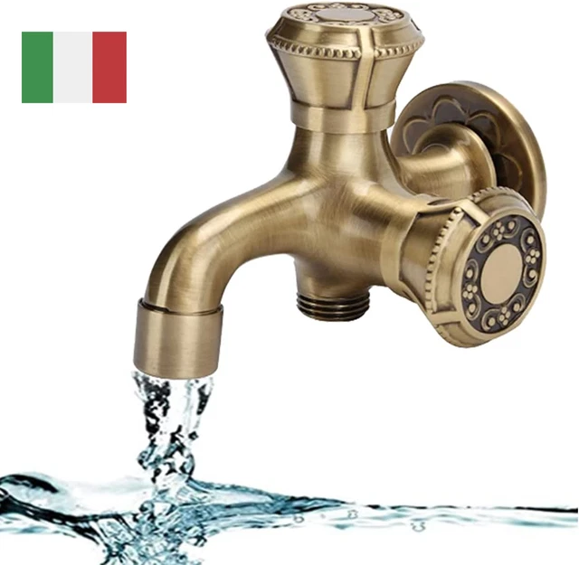 G1/2 Rubinetto Giardino a Parete, Retrò Rubinetti Da Esterno Maniglia a Leva in