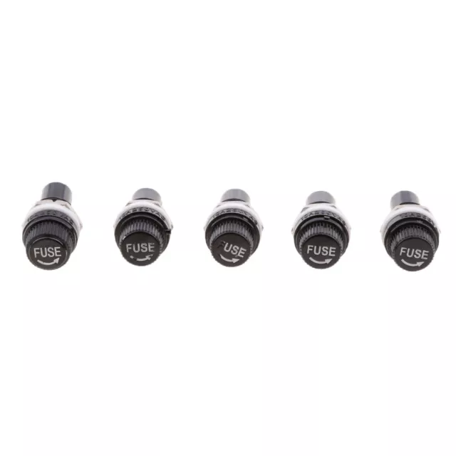 5 pièces porte-fusible pour tube de verre à montage sur châssis/panneau pour