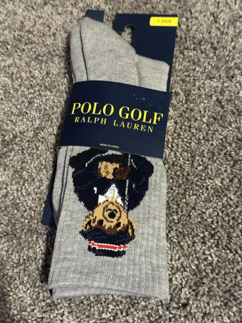 Polo Ralph Lauren Bear Polo Golf And Polo Socks 2 Pairs 3