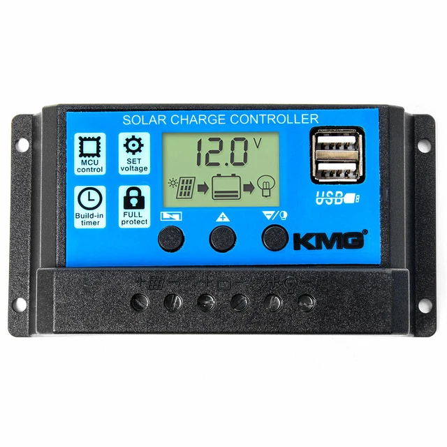30A SOLAR PANEL Controller Battery Charge Regulator 12V/24V Auto With ...