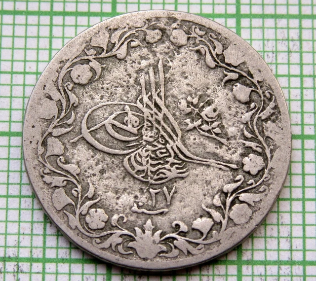 EGYPT Abdul Hamid II 1901 - AH 1293 Yr. 27 5/10 QIRSH