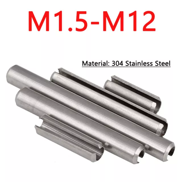 Spring Pins Split Tension Roll Pin M1.5 M2 M3 M4 M5 M6 to M12 A2 Stainless Steel