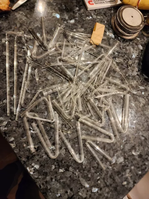 Lot of Vintage Lab Glass Bent Tubes Some Broken Ends Please look at the pictures