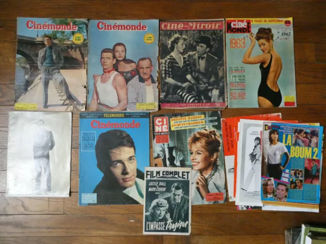 Lot revues CINEMA Télémonde Ciné télé revue Yves MONTAND + Affiches de films