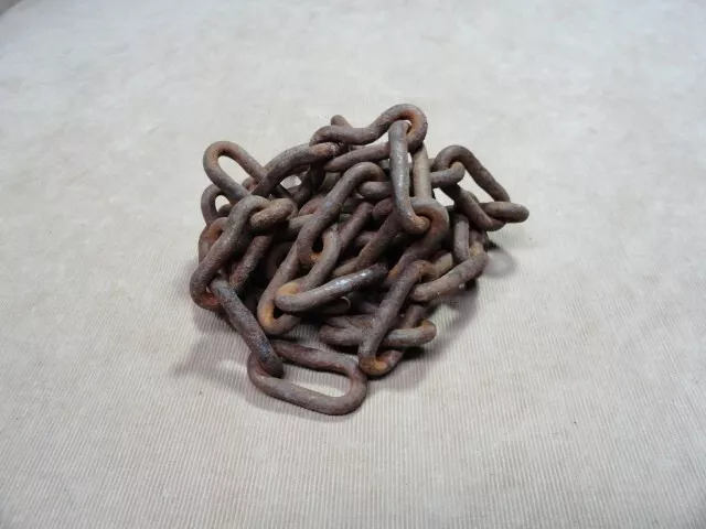 Primitive Hand Forged Blacksmith Made Chain 91" Long Decorator Item 'BL'