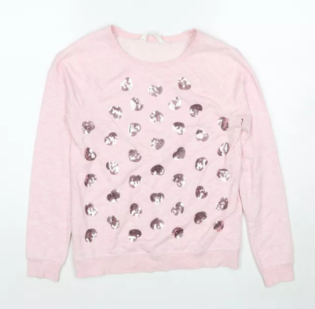 H&M Mädchen rosa Polyester Pullover Sweatshirt Größe 12-13 Jahre Pullover - Alter 12-