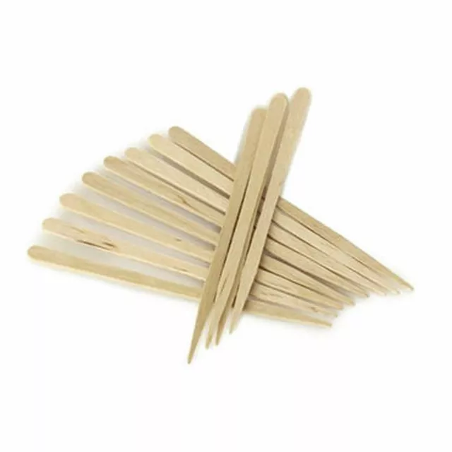 Mibly Wooden Wax Sticks 200 Pack - Eyebrow, Lip, Nose Small Waxing
