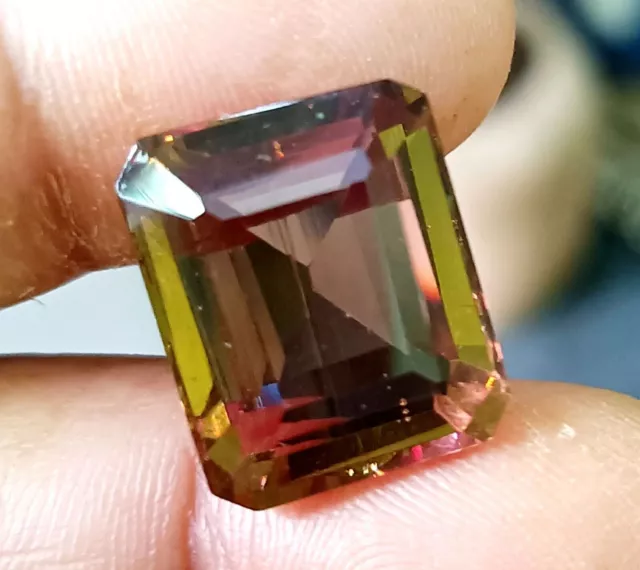 NATURAL Zultanite (7 Color-Change) Loose Flawless GEMSTONE Emerald Cut  14.5 Ct