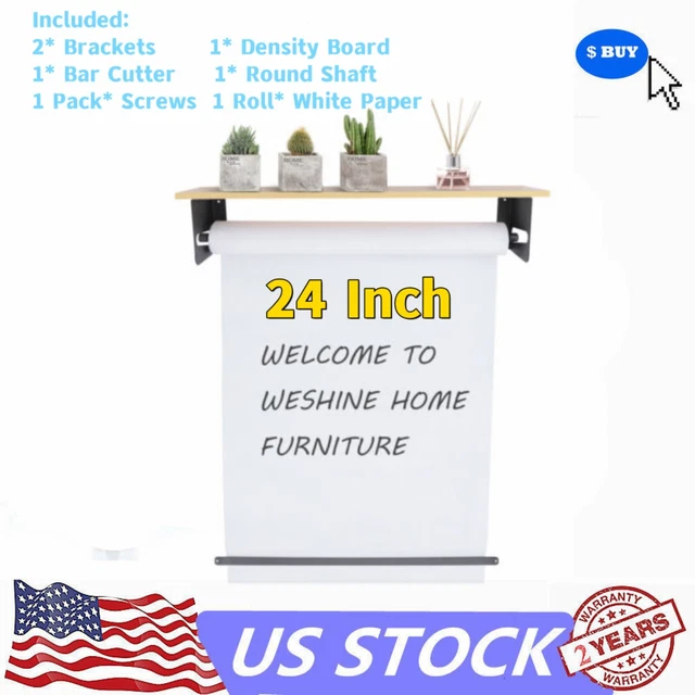 Modern Wall Art Decor Wall Mounted Kraft Paper Dispenser & Cutter w/Top Board US