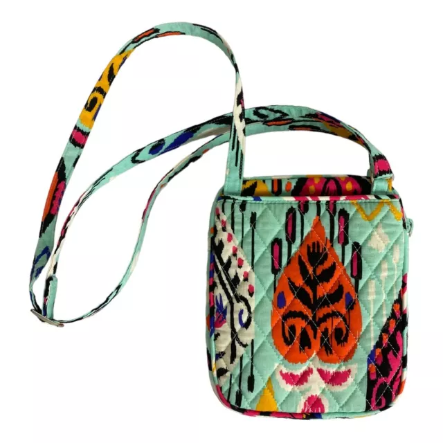 Vera Bradley Mini Hipster Crossbody Bag Purse Pueblo Teal Aztec