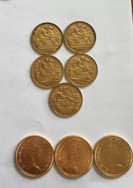 Gold 22ct Sovereign Coins