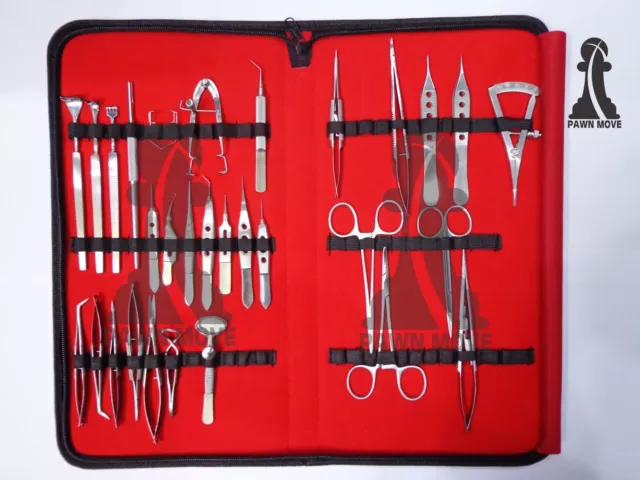 30 Pc O.R Grade Basic Ophthalmic Eye Micro Surgery Surgical Instruments Set Kit