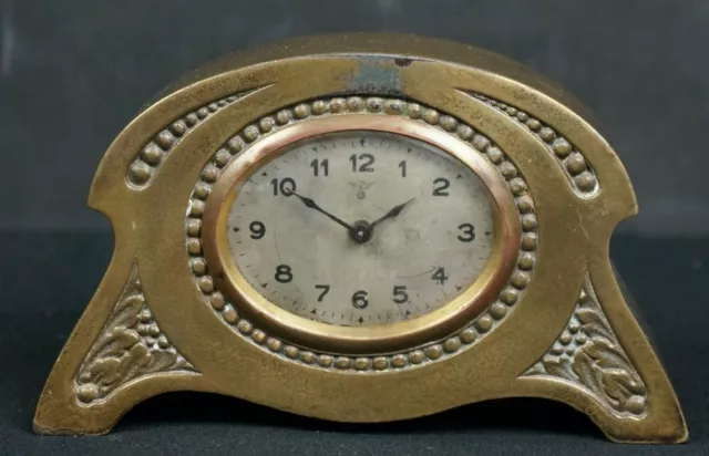 Japan Art Nouveau bronze clock 1920s Japanese craft
