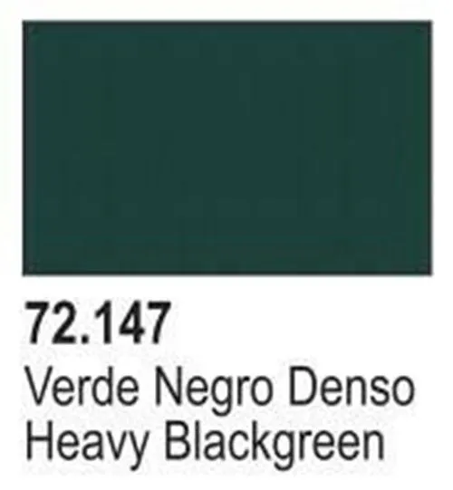 Vallejo Paint 17ml Bottle Heavy Black Green Opaque Game Color