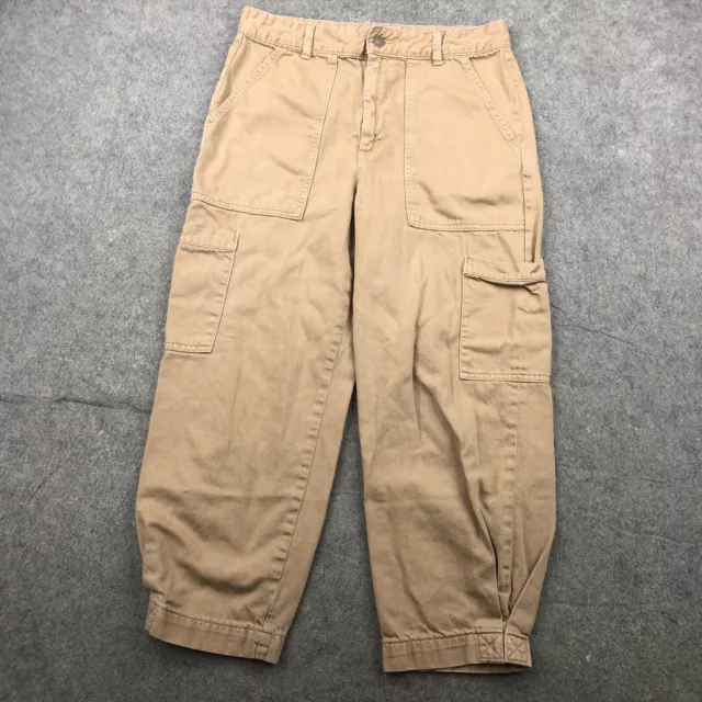 Banana Republic Pants Womens 8 Beige Chino Cargo Deep Pockets Relaxed Taper