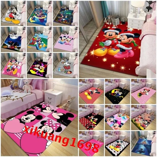 Mickey Mouse Minnie Mouse Bedroom Carpets Anti-Slip Floor Rugs Mats Doormat Gift