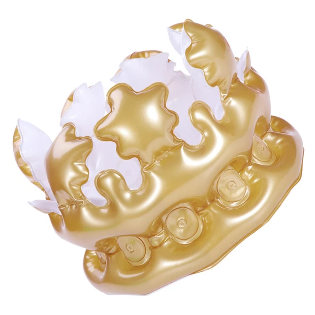 5 piezas Disfraz Inflable Corona de Cumpleaños Accesorios Dorado Niño