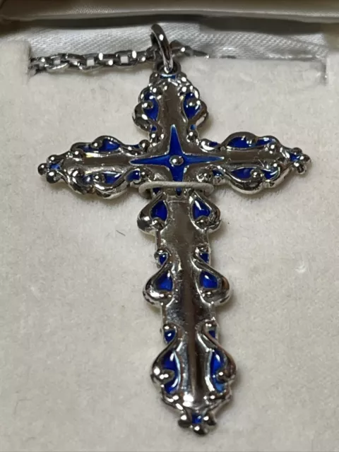 Vintage Sterling Silver Creed Large Cross Stamped Creed Sterling New In Box