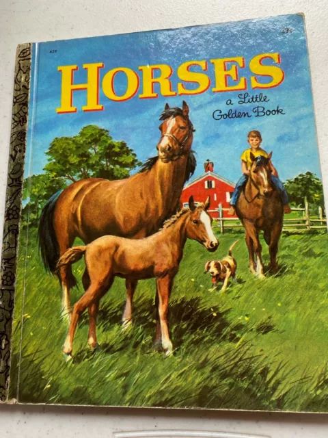 1969 HORSES Little Golden Book Vintage