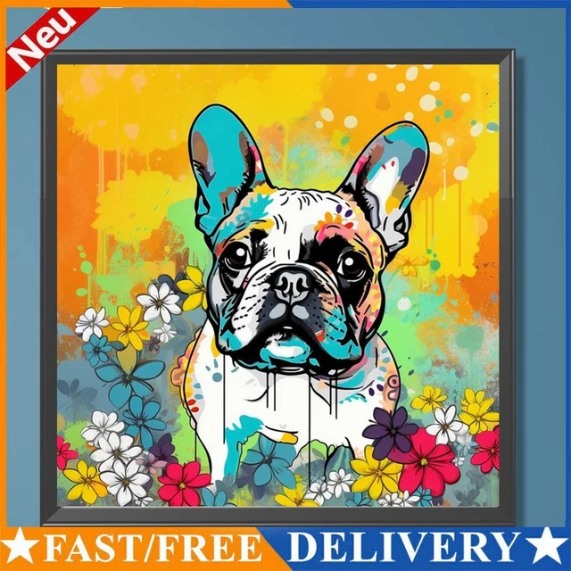 Quadro Stampa Su Tela "Pitbull Warrior" - Dipinto Riflessivo 40x55 Cm, Decorazione Moderna Per Parete