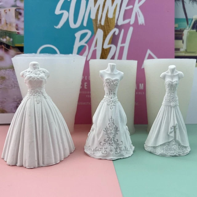 Scented Candles Wedding Dress Candle Mold Silicone Mould Soap Mold Ornaments