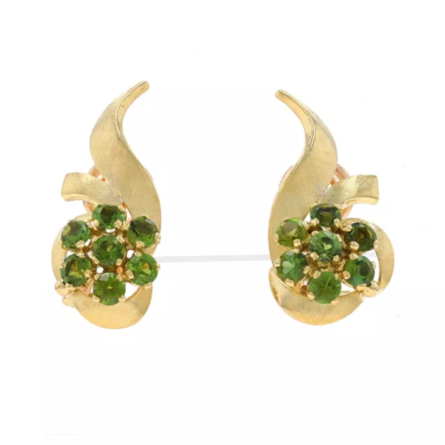 H. Stern Tourmaline Grand Vintage Boucles D'Oreilles - or Jaune 18k Rond 2.52ctw