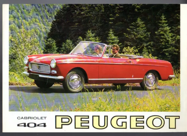 Peugeot 404 Coupe & Cabriolet 1965-66 French Market Foldout Sales Brochure