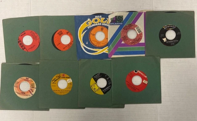 Mixed Lot of 45 RPM Records. Tiny Tim - Weird Al - Oliver- Sparky & Our Gang.