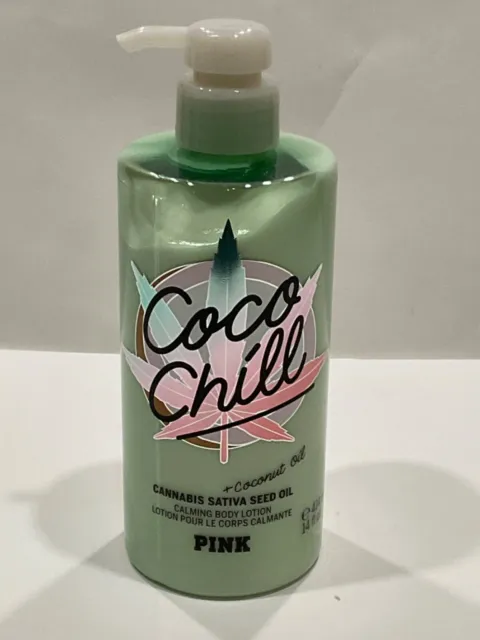 PINK COCO CHILL Victoria Secret Perfume 14 Oz COCONUT OIL Body Lotion free  ship $19.99 - PicClick
