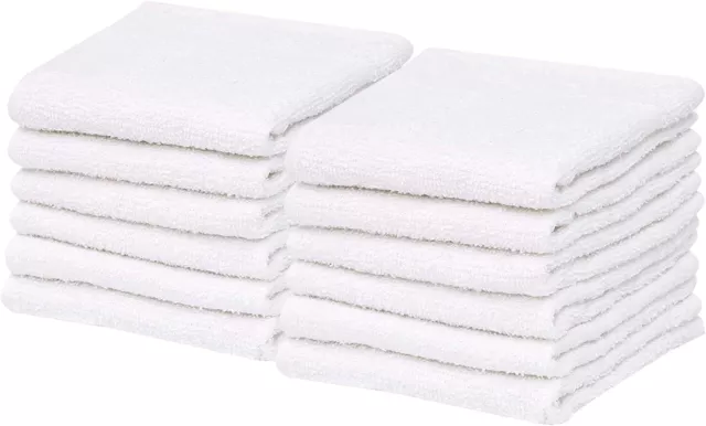 Terry Cloth Rags Towels Set Cotton Blend Washcloth 12x12 in Towel Pack Of 60,120 3