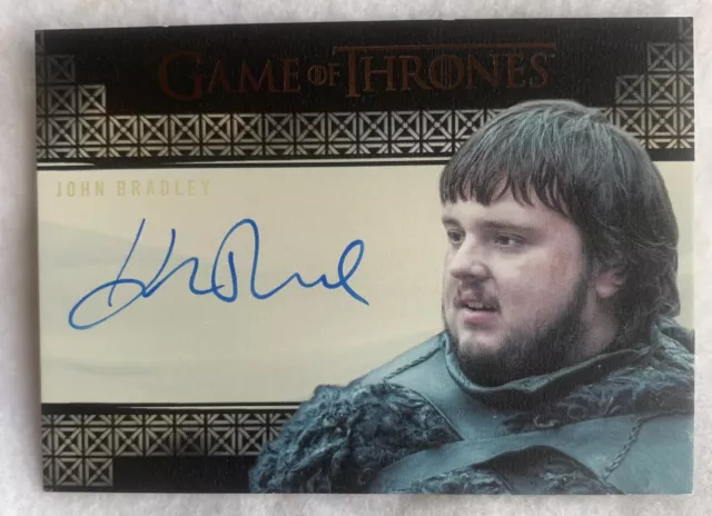 Game of Thrones JOHN BRADLEY As SAMWELL TARLY - AUTOGRAPH