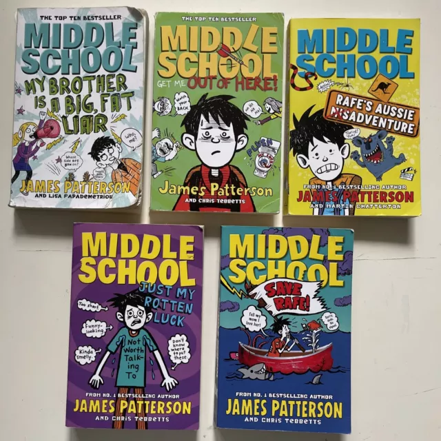 Middle School Collection JAMES PATTERSON FIVE BOOKS Bundle Lot