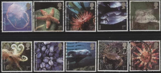 GB 2007 Sea Life set of 10, fine used