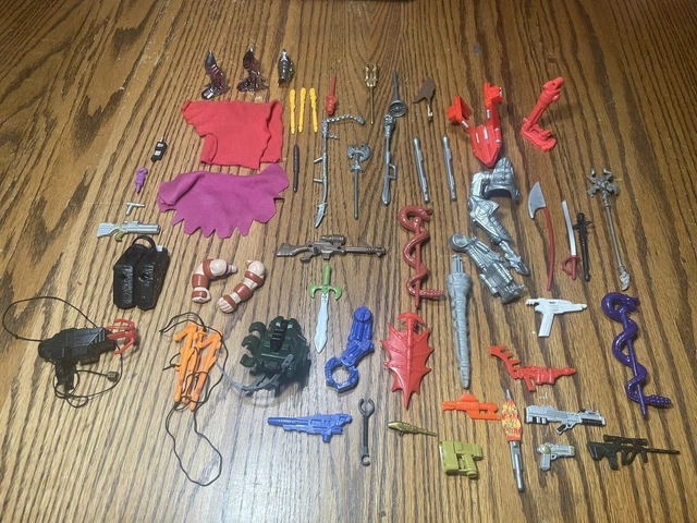 Vintage 1980s Tmnt MOTU Gi Joe Kenner Marvel Action Figures  Weapon Armor Lot