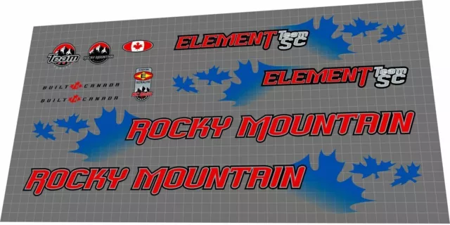 2006 Rocky Mountain Element Race SC DECAL SET