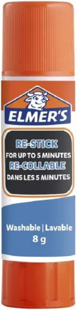 Elmer's Re-Stick 8G Pegamento Adhesivo Lavable Escuela Y Hogar Pegamento