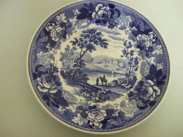 Wedgwood Queens Ware "Blue Landscape" Plate