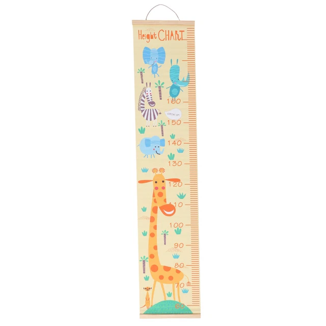 TABELLA DI CRESCITA righello da parete tabella di crescita altezza legno e tela EUR 13,51