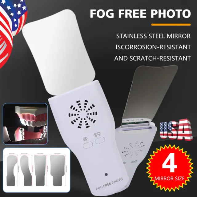 Dental Fog Free Defogging Imaging 4 Mirrors Stainless Reflector LED Occlusal USA