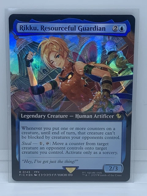 RIKKU, RESOURCEFUL GUARDIAN (Extended Art) #145 FOIL MTG Final Fantasy FIC NM X1 $19.99 - PicClick RIKKU, RESOURCEFUL GUARDIAN (Extended Art) #145 FOIL MTG Final Fantasy FIC NM X1 $19.99 - PicClick