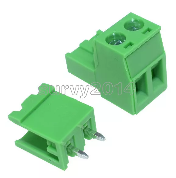 10Pcs KF2EDGK KF-2P 2PIN Right Angle Plug-in Terminal Connector 5.08mm Pitch