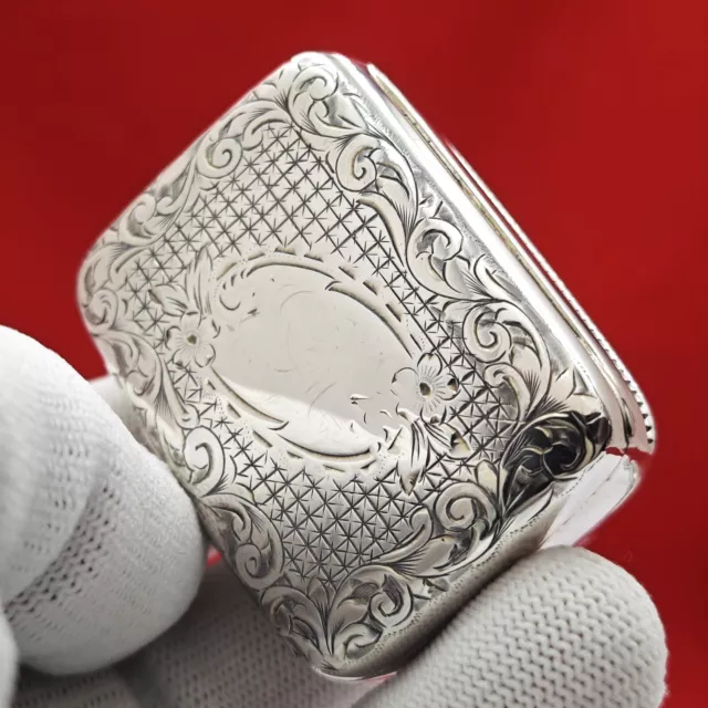 T. Bros - Sterling Silver - Birmingham - Match Safe Vesta Case Box Holder