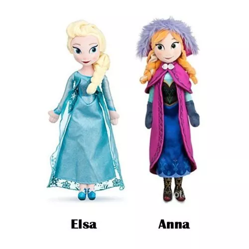 2Pcs Disney Frozen Elsa&anna Princess Stuffed Plush Doll Christmas Toy Gifts UK*