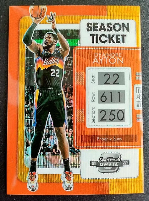 2021-22 Panini Contenders Optic Season Ticket Red Prizm DeAndre Ayton #32