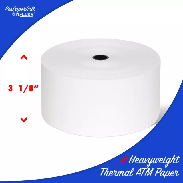 3 1/8" X 815' ATM Heavyweight Thermal Receipt Paper 3