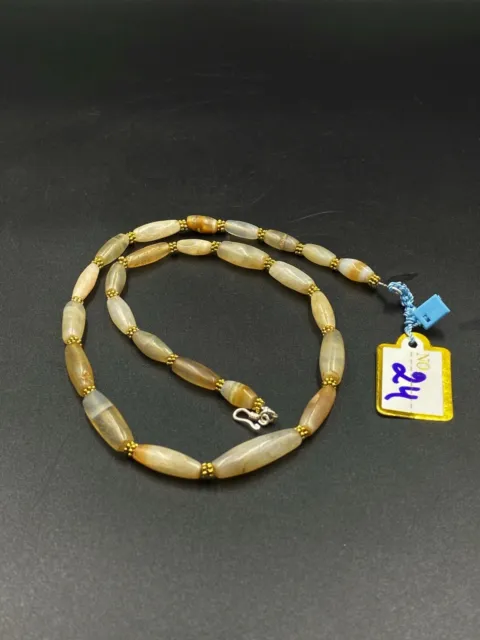 OLD Beads Antique Trade Jewelry Agate Necklace Ancient Antiquities Burmese 4