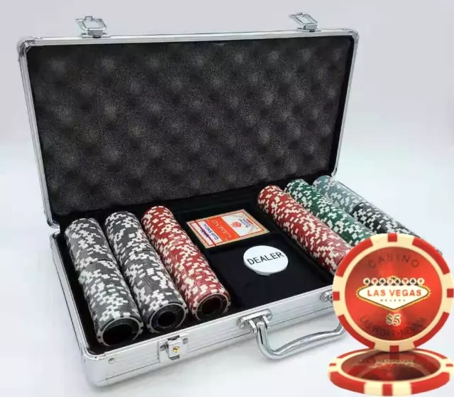 Mrc Poker 300Pcs 14G Las Vegas Poker Chips Set With Alum Case
