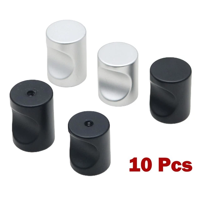 Neuf Aluminium Rond Pouce Poignée Tiroir Armoire Porte 10pcs Poignées Boutons