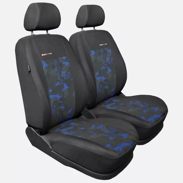 Apto para Citroen Berlingo Coche Fundas de Asiento Azul Terciopelo 11 Px