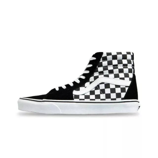 Scarpe uomo donna Vans SK8-Hi VN0A32QGHRK1 nero bianco skate scacchi collo alto